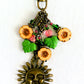 Yellow Flowers Beaded Purse Charm - Juicybeads Jewelry