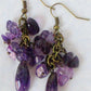 amethyst cluster dangle earrings - Juicybeads Jewelry