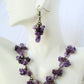 amethyst cluster dangle earrings - Juicybeads Jewelry