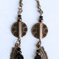 Beaded Brass Feather Earrings - juicybeads jewelry