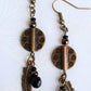 Beaded Brass Feather Earrings - juicybeads jewelry