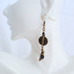 Beaded Brass Feather Earrings - juicybeads jewelry