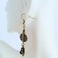Beaded Brass Feather Earrings - juicybeads jewelry