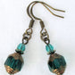 teal green beaded drop earrings - juicybeads jewelry
