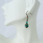 teal green beaded drop earrings - juicybeads jewelry