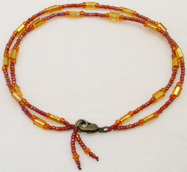 Amber Beaded Anklet - Juicybeads Jewelry