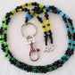 Black multicolor beaded lanyard Juicybeads Jewelry