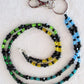 Black multicolor beaded lanyard Juicybeads Jewelry