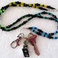 Black multicolor beaded lanyard Juicybeads Jewelry