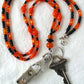 Black & Orange Beaded Lanyard - Juicybeads Jewelry