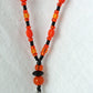 Black & Orange Beaded Lanyard - Juicybeads Jewelry