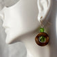 Brown Mother of Pearl Drop Earrings - Juicybeads Jewelry
