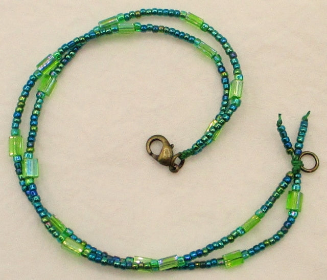 Green Beaded Anklet - Juicybeads Jewelry