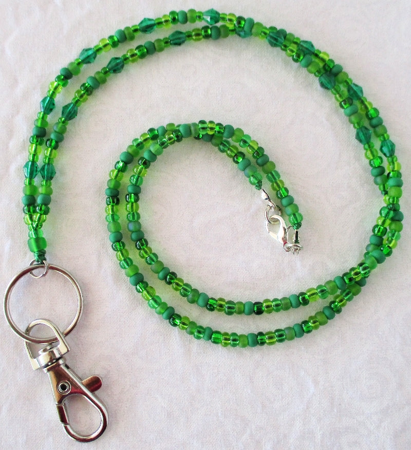 Green Beaded Lanyard Juicybeads Jewelry