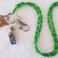 Green Beaded Lanyard - Juicybeads Jewelry