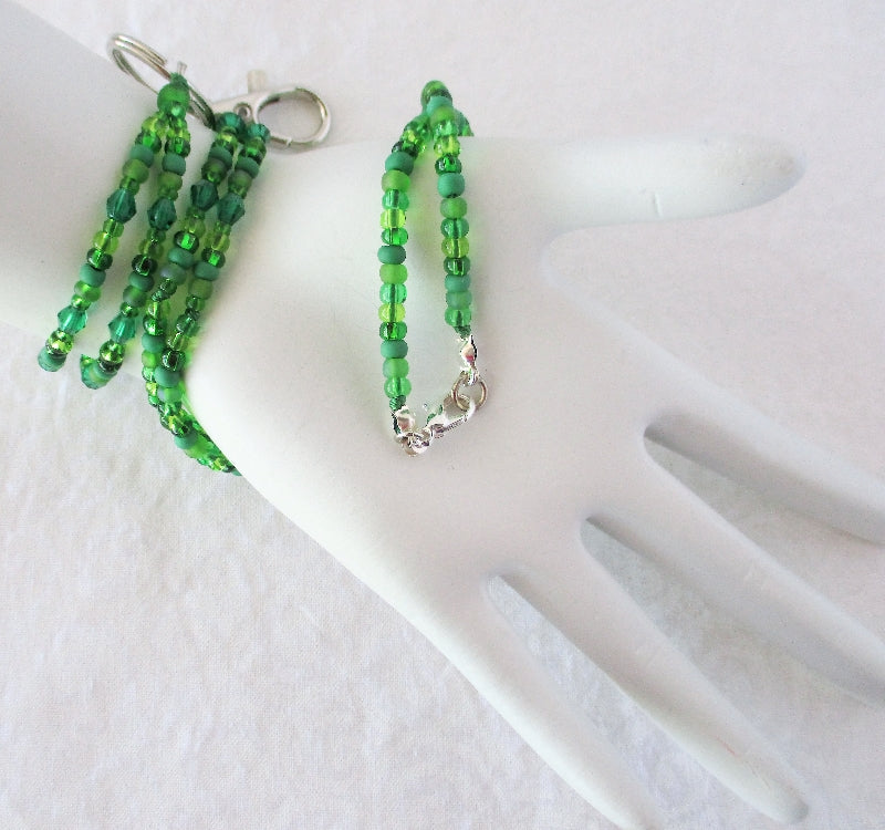 Green Beaded Lanyard Juicybeads Jewelry