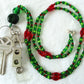 Green & Red Beaded Lanyard - Juicybeads Jewelry