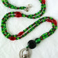 Green & Red Beaded Lanyard - Juicybeads Jewelry