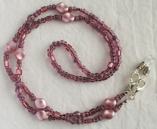 Purple Pearl Beaded Eyeglass Chain - Juicybeads Jewelry