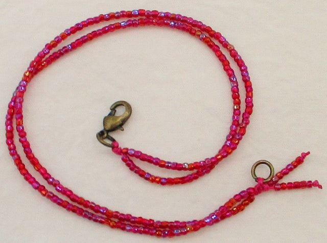 Red Beaded Anklet - Juicybeads Jewelry